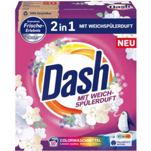 Стиральный порошок Dash Color Effective 2в1, 50 стирок, 3 кг